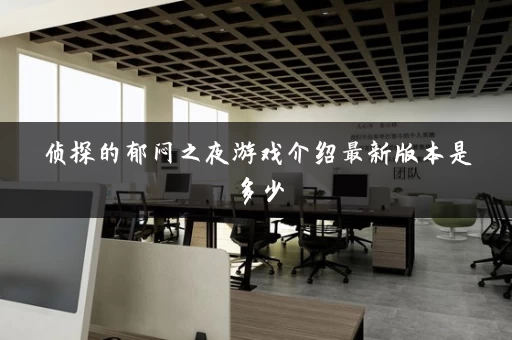 侦探的郁闷之夜游戏介绍最新版本是多少