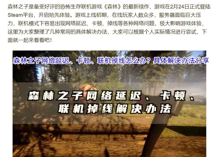 森林之子游戏下载安装失败咋解决（常见问题处理方案合集）